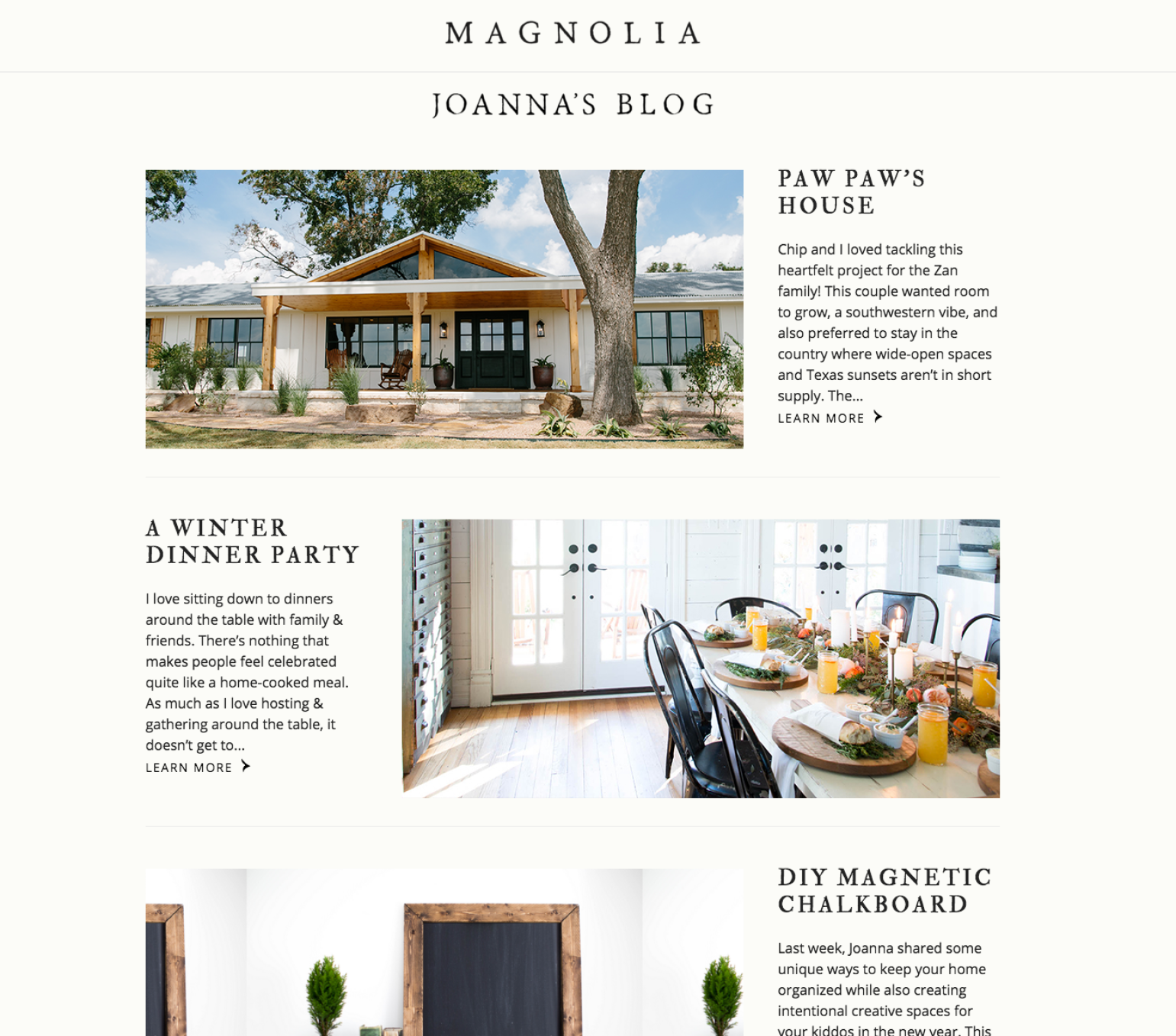 Magnolia Market Blog